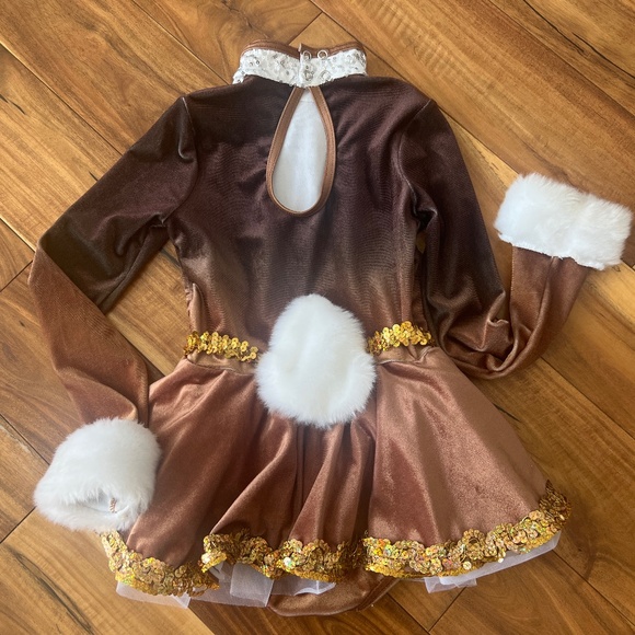 WEISSMAN Run Rudolph Run Dance Ice Skating Costume Size SC Small 6/7 - Picture 5 of 14